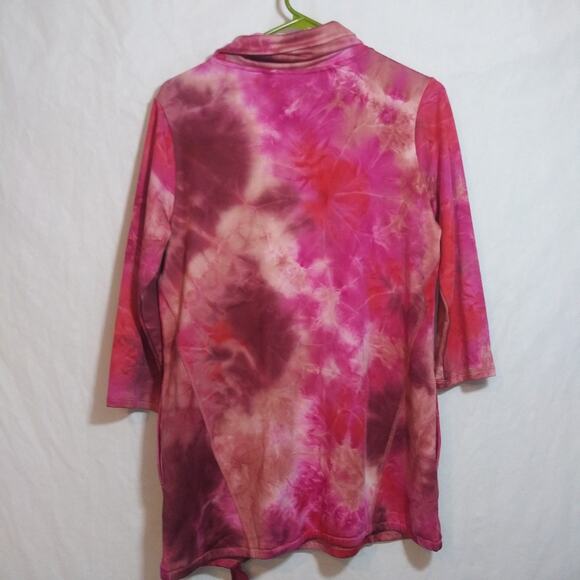 LOGO Lounge by Lori Goldstein Silky French Terry Cowl Neck Top Rosette Size XS - Picture 10 of 11